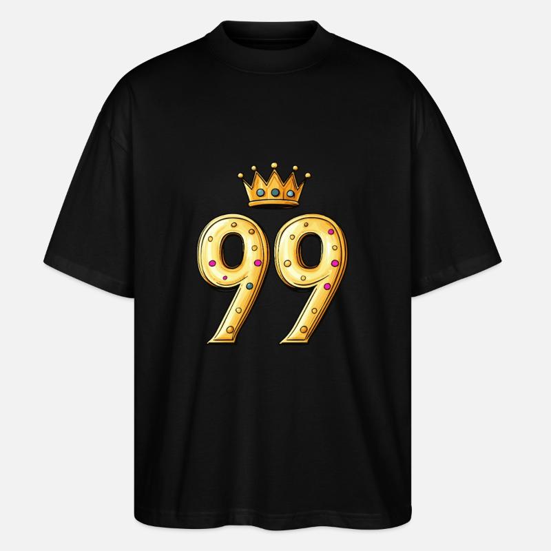 99 Number Crown - Stanley/Stella Oversized Unisex Organic T-shirt Blaster 2.0 - black