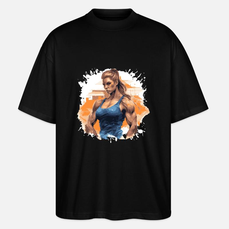Fitness Muscles Bodybuilder - T-shirt bio Blaster 2.0 coupe oversize Stanley/Stella Unisexe - noir