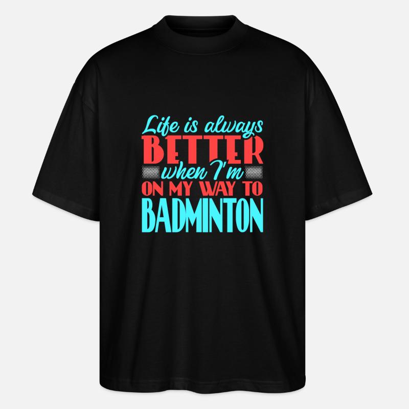 badminton - T-shirt bio Blaster 2.0 coupe oversize Stanley/Stella Unisexe - noir