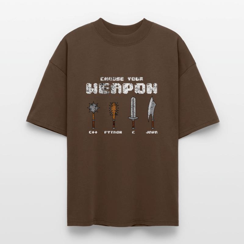 C ++ Phyton C Java Software Programmer Coder Joke Stanley/Stella Oversized Unisex Organic T-shirt Blaster 2.0