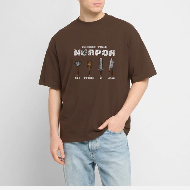 C ++ Phyton C Java Software Programmer Coder Joke Stanley/Stella Oversized Unisex Organic T-shirt Blaster 2.0