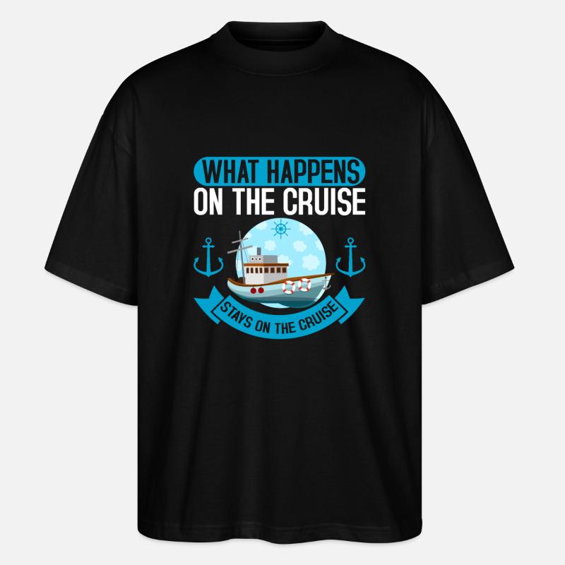 Croisière Croisière Croisière Croisière - T-shirt bio Blaster 2.0 coupe oversize Stanley/Stella Unisexe - noir