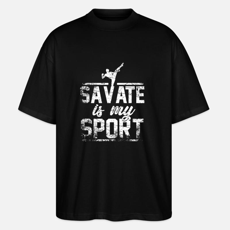 Savate Geschenk - Stanley/Stella Oversized Unisex Bio T-Shirt Blaster 2.0 - Schwarz