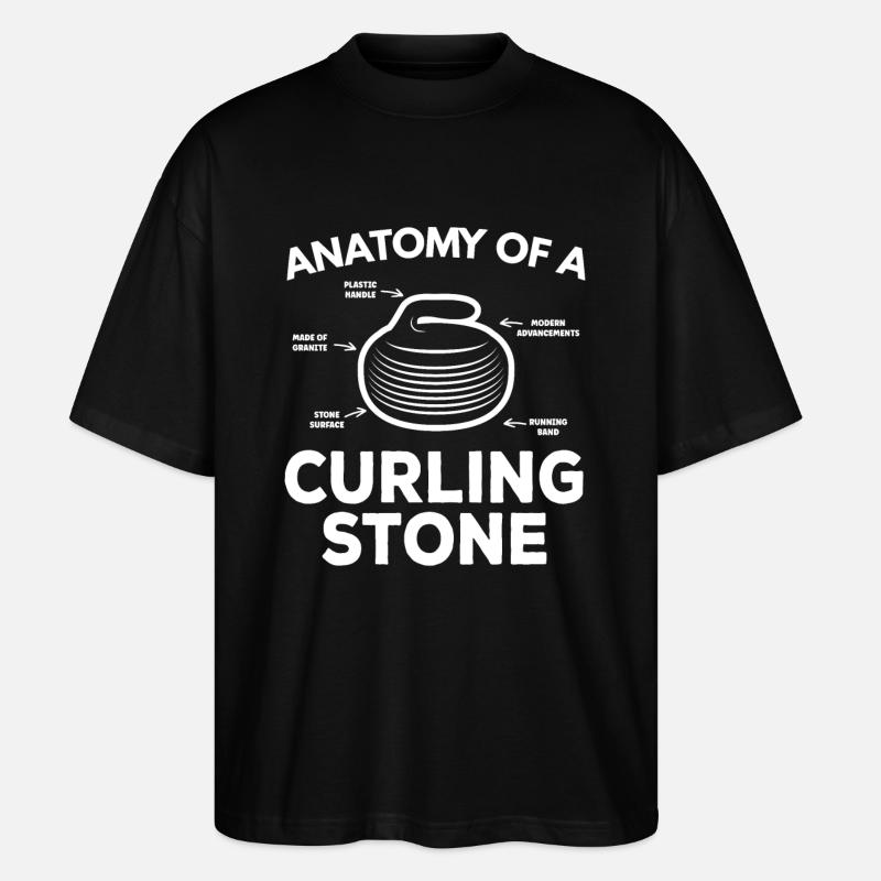 Curling Stein - Stanley/Stella Oversized Unisex Bio T-Shirt Blaster 2.0 - Schwarz