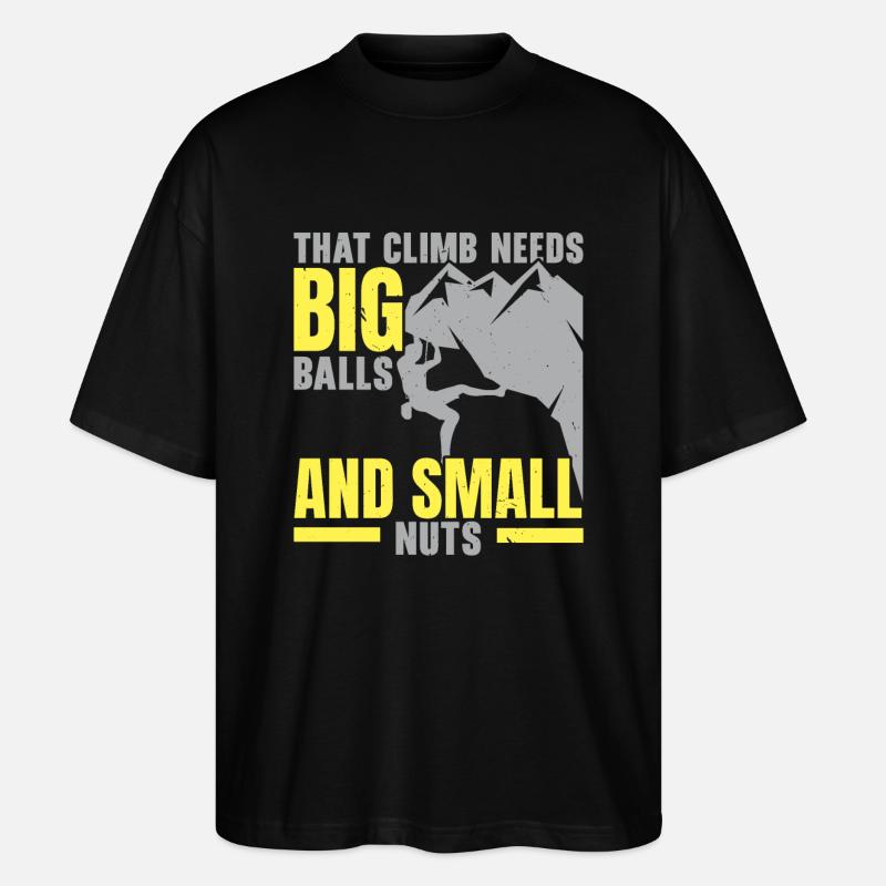 Boulderer Rock Climber Alpinistes Bloc - T-shirt bio Blaster 2.0 coupe oversize Stanley/Stella Unisexe - noir