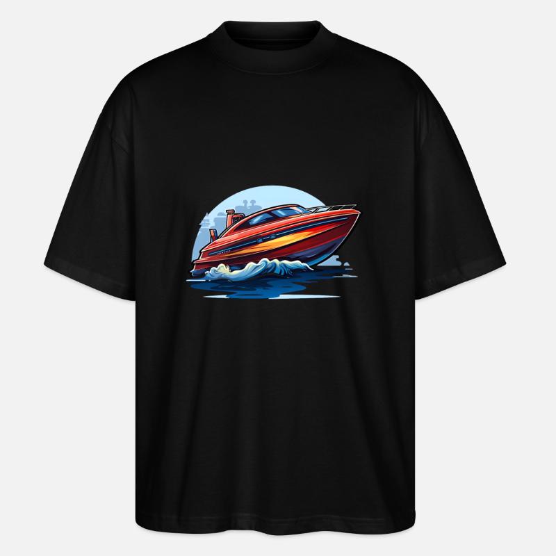 Motorboot - Stanley/Stella Oversized Unisex Bio T-Shirt Blaster 2.0 - Schwarz