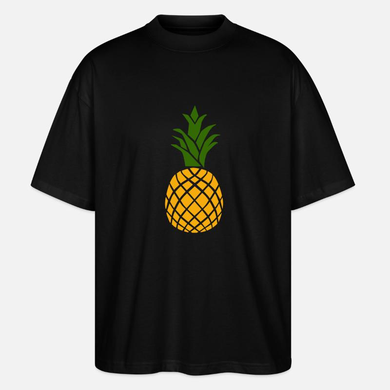 Ananas - Stanley/Stella Oversized Unisex Bio T-Shirt Blaster 2.0 - Schwarz