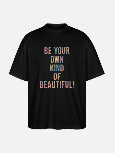 Sei Dein Eigenes Schönheitsideal - Stanley/Stella Oversized Unisex Bio T-Shirt Blaster 2.0 - Schwarz
