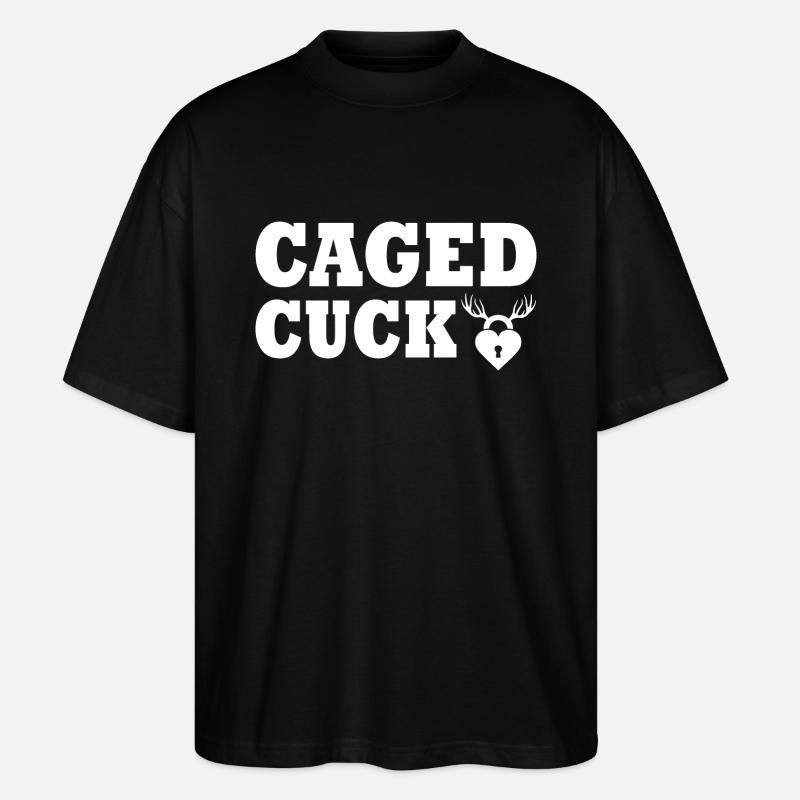 Cuckold caged cuck - T-shirt bio Blaster 2.0 coupe oversize Stanley/Stella Unisexe - noir
