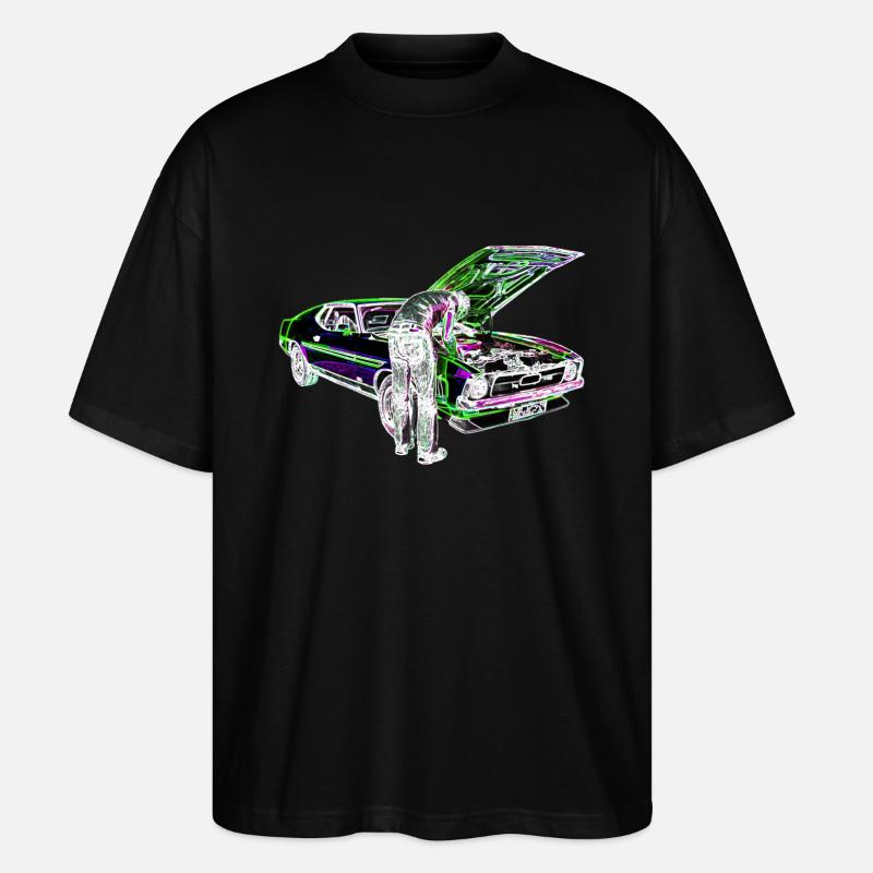 Schrauber Iinvert - Stanley/Stella Oversized Unisex Bio T-Shirt Blaster 2.0 - Schwarz