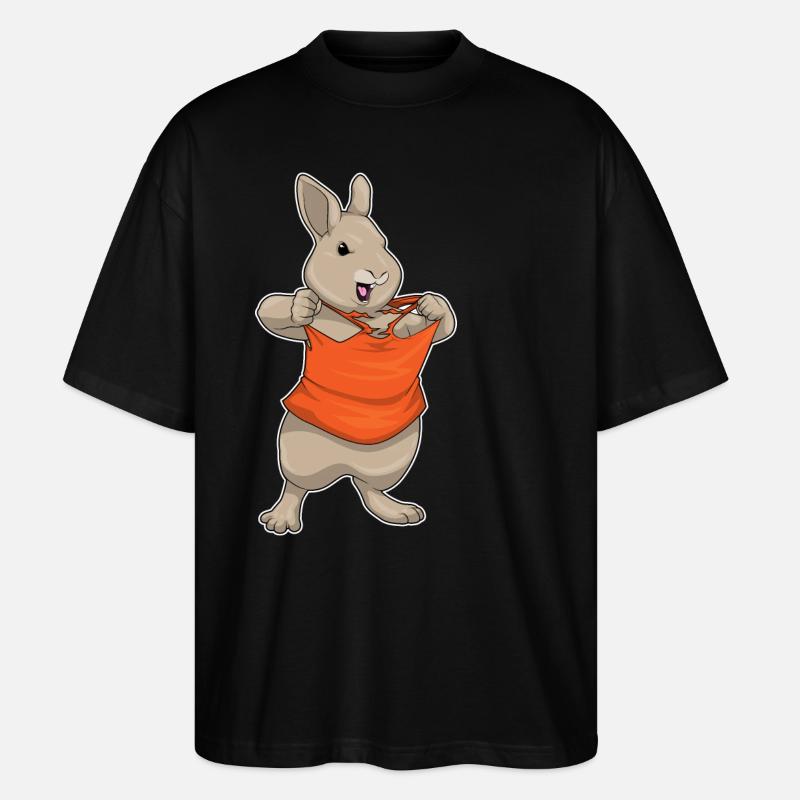 Hase Bodybuilder Bodybuilding - Stanley/Stella Oversized Unisex Bio T-Shirt Blaster 2.0 - Schwarz