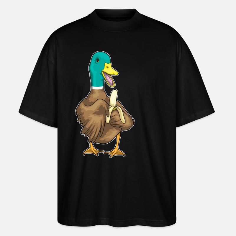 Duck Banana - Stanley/Stella Oversized Unisex Organic T-shirt Blaster 2.0 - black