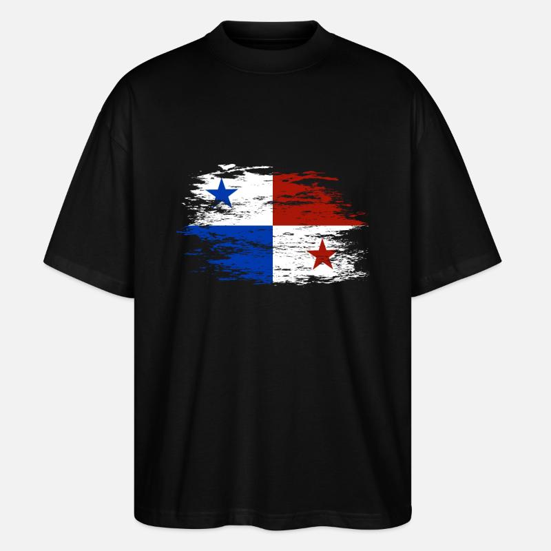 Drapeau du Panama utilisé - T-shirt bio Blaster 2.0 coupe oversize Stanley/Stella Unisexe - noir