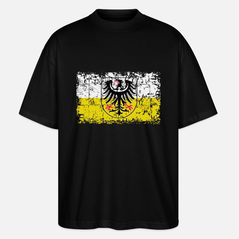 Schlesien - Stanley/Stella Oversized Unisex Bio T-Shirt Blaster 2.0 - Schwarz