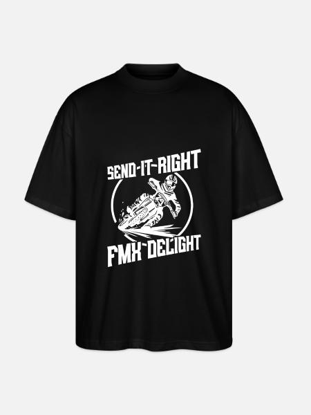 Dirt Bike Rider FMX Delight MX Motocross Supercross - Stanley/Stella Oversized Unisex Organic T-shirt Blaster 2.0 - black