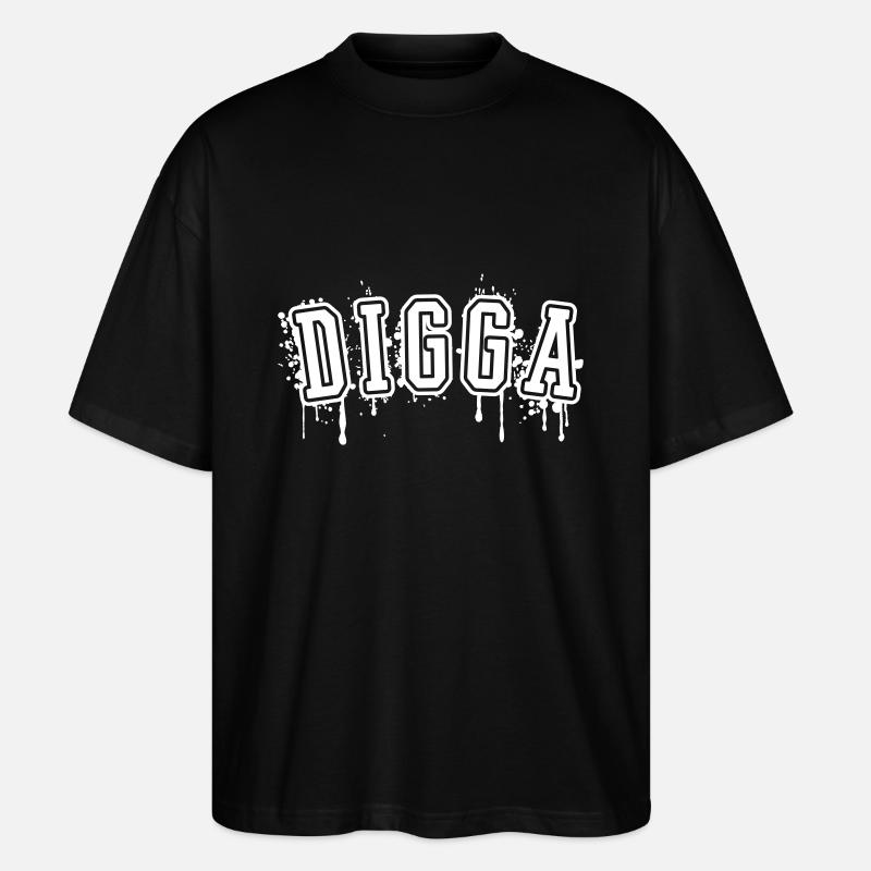 DIGGA - Stanley/Stella Oversized Unisex Bio T-Shirt Blaster 2.0 - Schwarz