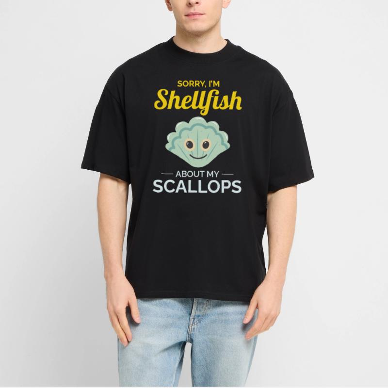 Scallop Seashells Collector Beachcomber Shellfish Stanley/Stella Oversized Unisex Organic T-shirt Blaster 2.0