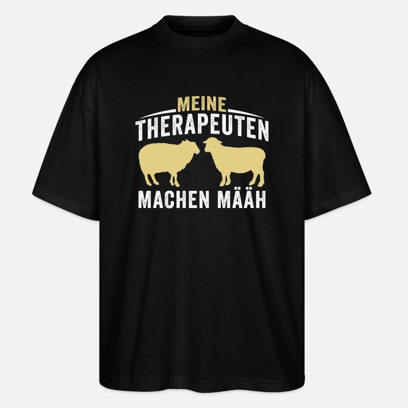 meine therapeuten machen määh - Stanley/Stella Oversized Unisex Bio T-Shirt Blaster 2.0 - Schwarz