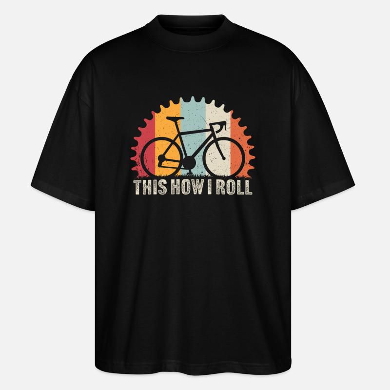 So drehe ich Design Radfahren - Stanley/Stella Oversized Unisex Bio T-Shirt Blaster 2.0 - Schwarz