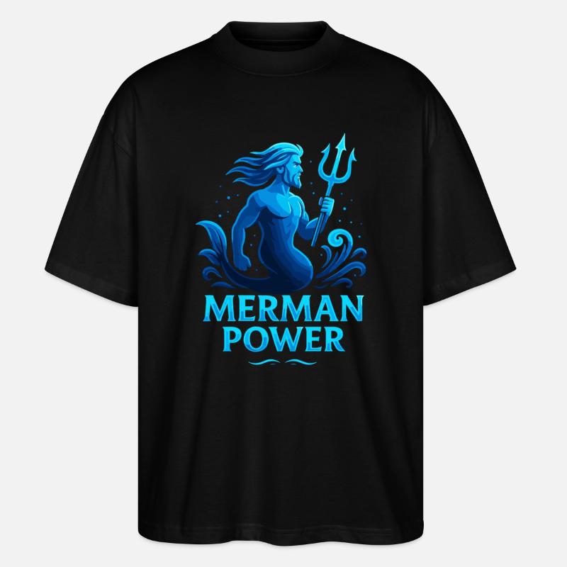 Merman Power - Stanley/Stella Oversized Unisex Bio T-Shirt Blaster 2.0 - Schwarz