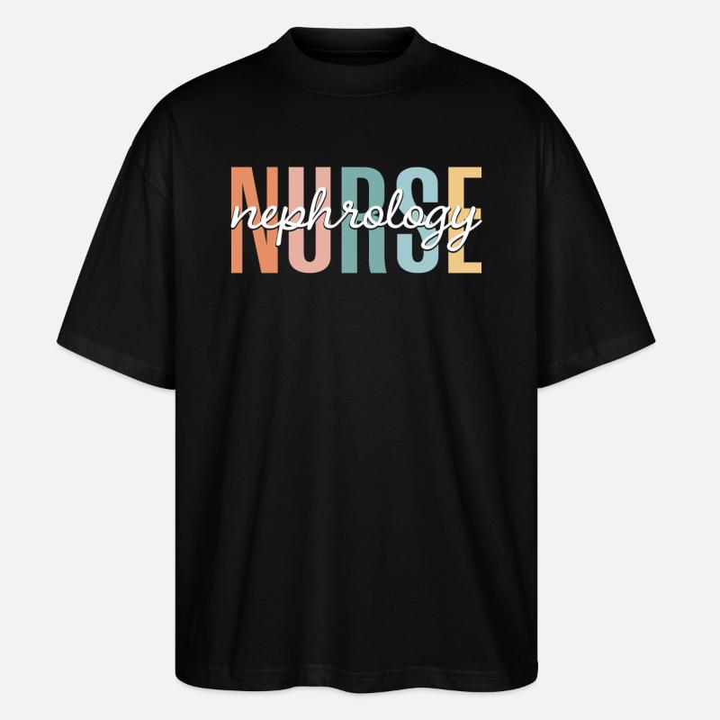Krankenschwester für Nephrologie - Stanley/Stella Oversized Unisex Bio T-Shirt Blaster 2.0 - Schwarz
