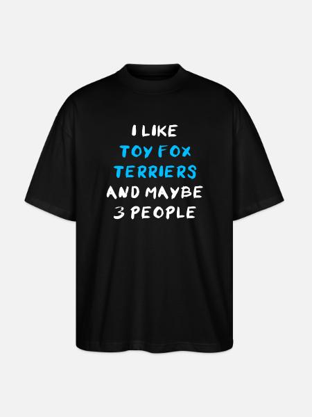 Toy Fox Terrier - Stanley/Stella Oversized Unisex Organic T-shirt Blaster 2.0 - black