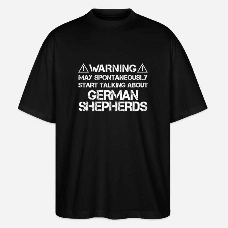 German Shepherd - Stanley/Stella Oversized Unisex Organic T-shirt Blaster 2.0 - black