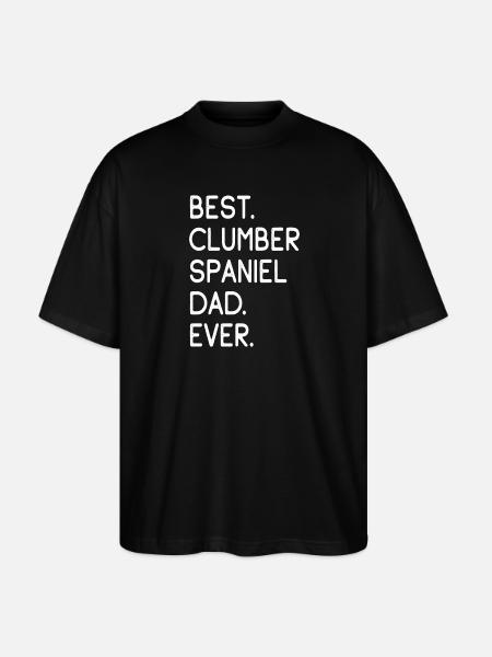 Clumber Spaniel - Stanley/Stella Oversized Unisex Organic T-shirt Blaster 2.0 - black