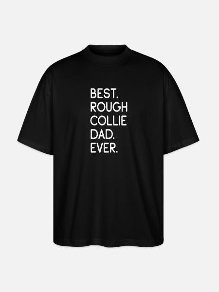 Rough Collie Longhair Collie - Stanley/Stella Oversized Unisex Organic T-shirt Blaster 2.0 - black