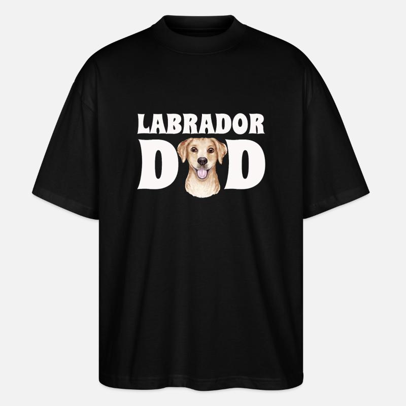 Labrador Papa - Stanley/Stella Oversized Unisex Bio T-Shirt Blaster 2.0 - Schwarz