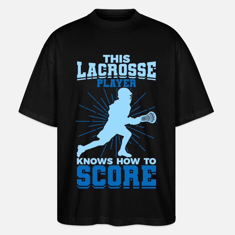 Junge der Lacrosse spielt - Stanley/Stella Oversized Unisex Bio T-Shirt Blaster 2.0 - Schwarz
