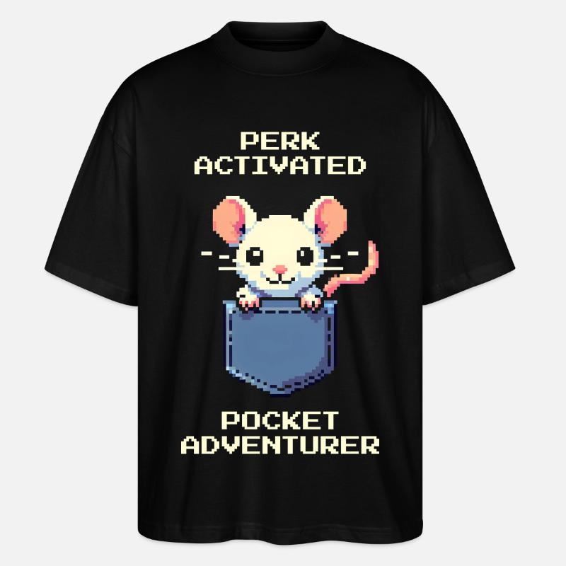 Atout activé : Aventurier de poche | Rat - T-shirt bio Blaster 2.0 coupe oversize Stanley/Stella Unisexe - noir