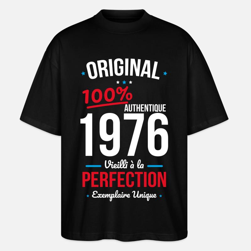 1976 – Original – Einzigartiges Exemplar - Stanley/Stella Oversized Unisex Bio T-Shirt Blaster 2.0 - Schwarz