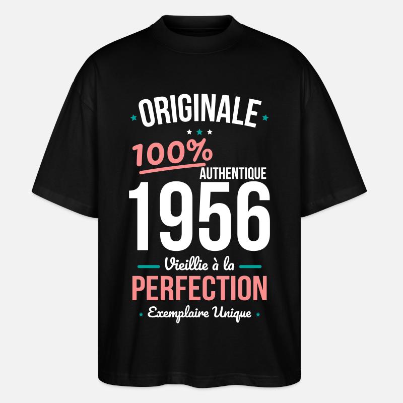 1956 – Originale – Exemplaire unique - T-shirt bio Blaster 2.0 coupe oversize Stanley/Stella Unisexe - noir