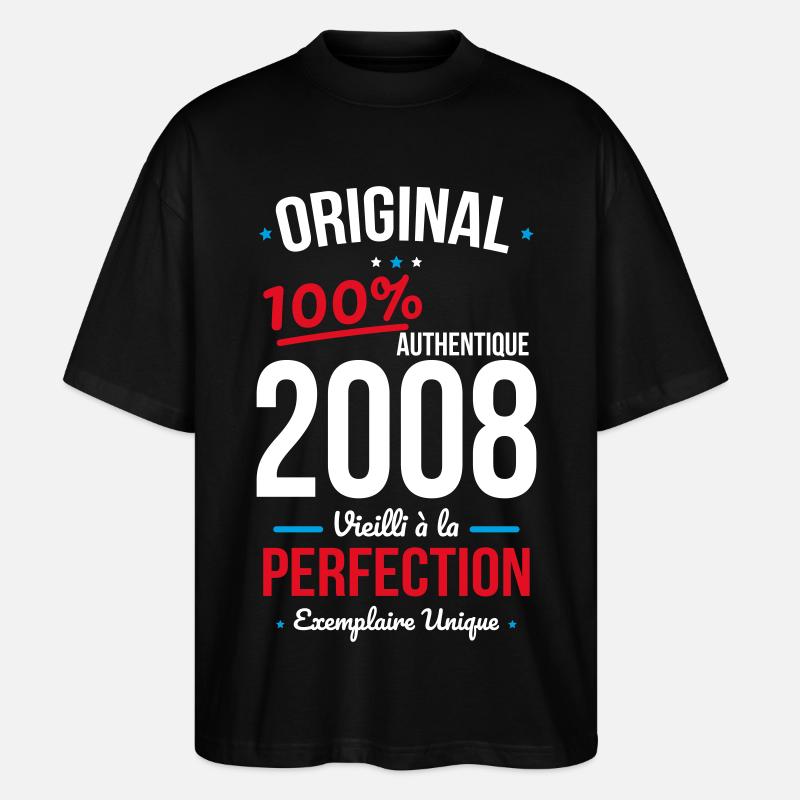 2008 – Original – Exemplaire unique - T-shirt bio Blaster 2.0 coupe oversize Stanley/Stella Unisexe - noir