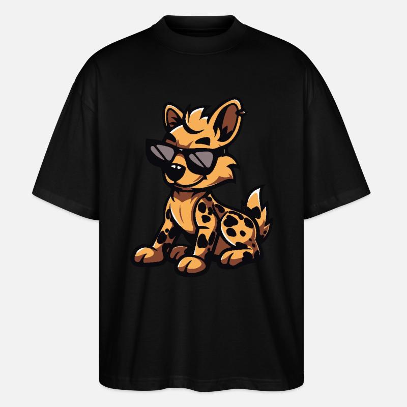 Hyäne Cool Comic - Stanley/Stella Oversized Unisex Bio T-Shirt Blaster 2.0 - Schwarz