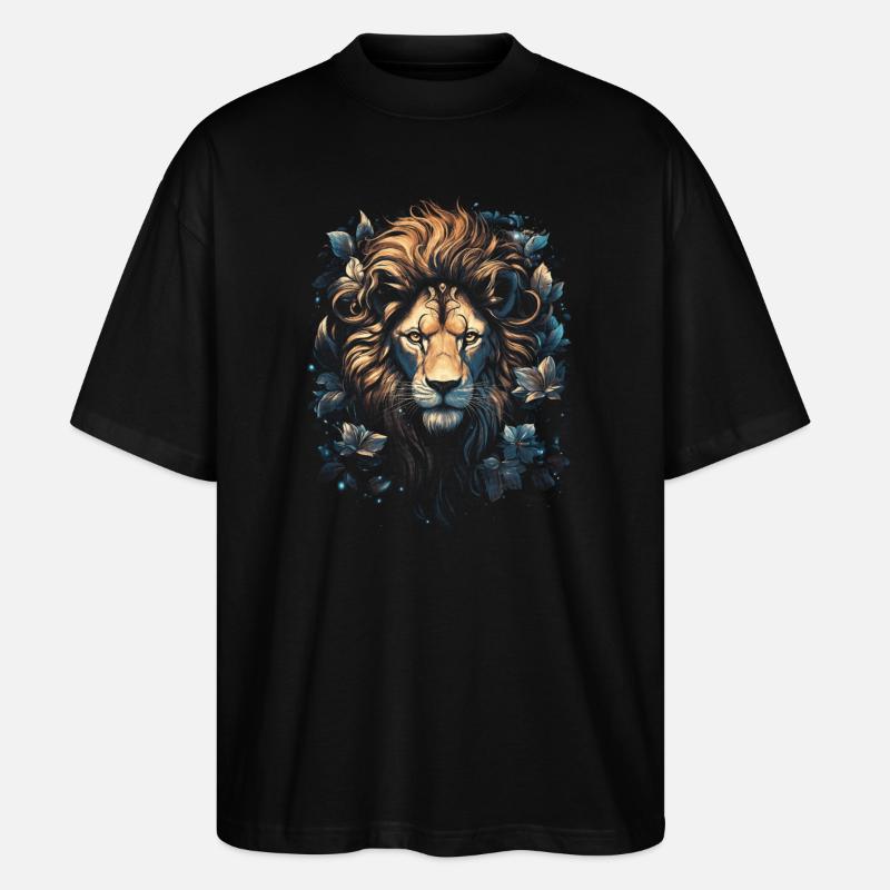 Lion, Animaux, Roi, Afrique - T-shirt bio Blaster 2.0 coupe oversize Stanley/Stella Unisexe - noir