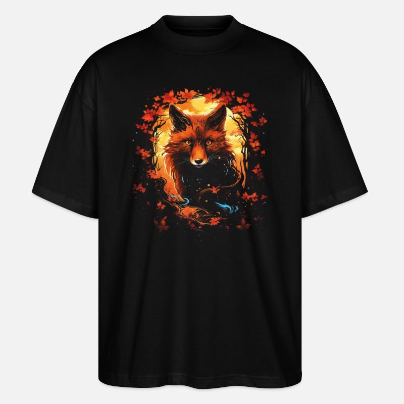 Fantay Fox Magic Fox - Stanley/Stella Oversized Unisex Organic T-shirt Blaster 2.0 - black