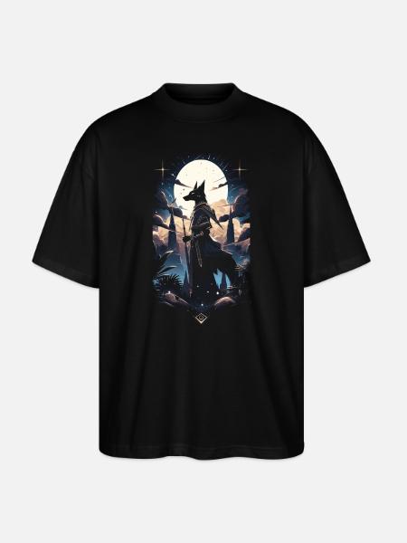 Anubis Gott Gaming Ägypter - Stanley/Stella Oversized Unisex Bio T-Shirt Blaster 2.0 - Schwarz