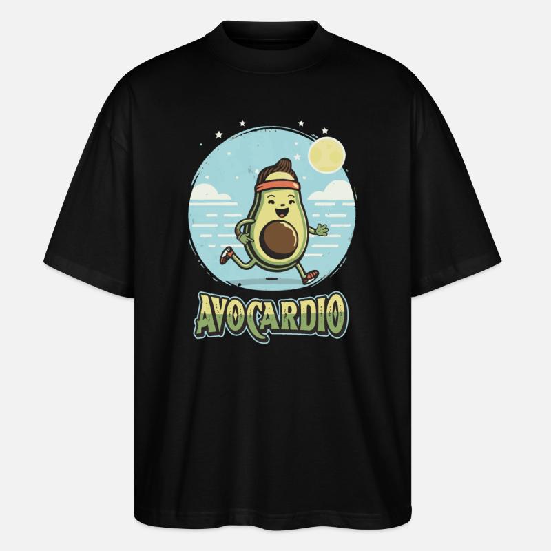 AVOCARDIO - Stanley/Stella Oversized Unisex Bio T-Shirt Blaster 2.0 - Schwarz