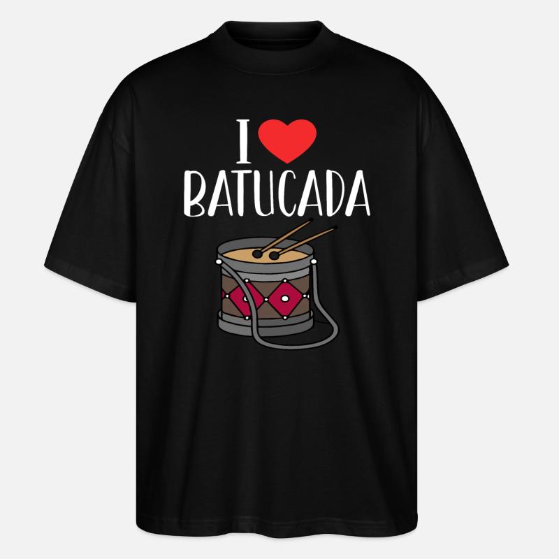 Batucada Drum Humor - Stanley/Stella Oversized Unisex Organic T-shirt Blaster 2.0 - black
