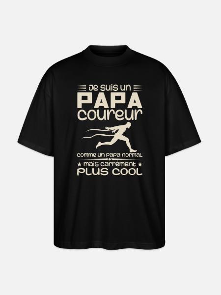 I'm a marathon runner dad - Stanley/Stella Oversized Unisex Organic T-shirt Blaster 2.0 - black