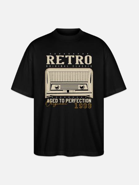 Retro 1988 Birthday Gift 1988 Vintage 1988 - Stanley/Stella Oversized Unisex Organic T-shirt Blaster 2.0 - black