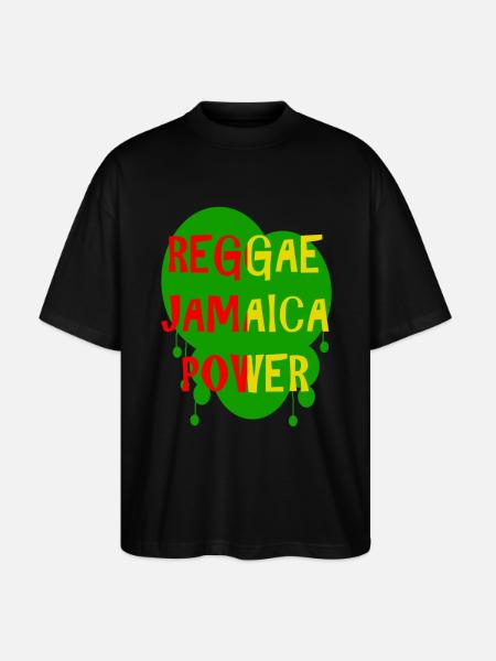 reggae jamaica power - Stanley/Stella Oversized Unisex Bio T-Shirt Blaster 2.0 - Schwarz