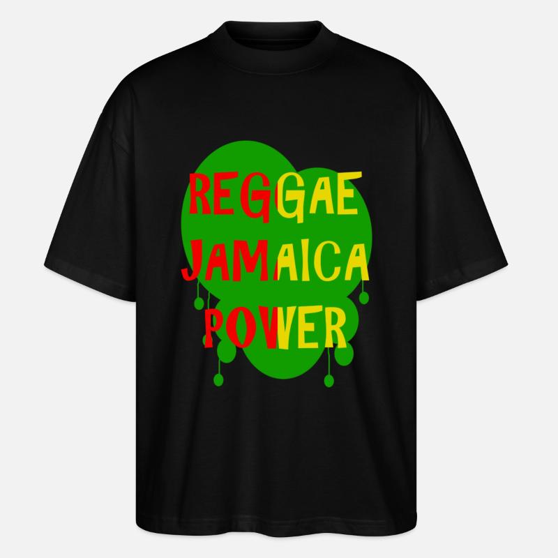 reggae jamaica power - Stanley/Stella Oversized Unisex Bio T-Shirt Blaster 2.0 - Schwarz