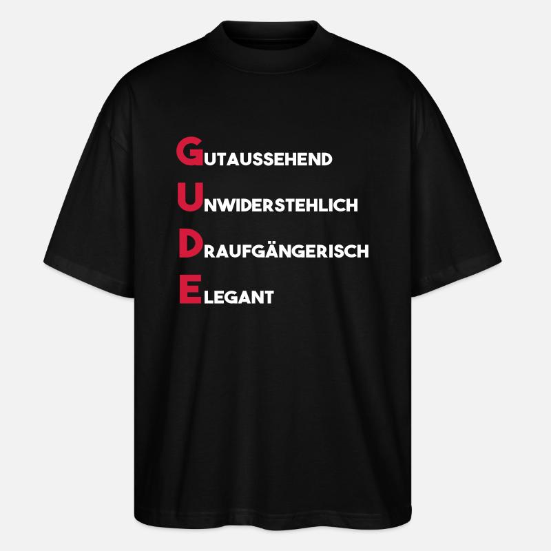 Gude - Stanley/Stella Oversized Unisex Bio T-Shirt Blaster 2.0 - Schwarz