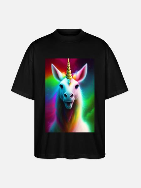 Unicorn - Stanley/Stella Oversized Unisex Organic T-shirt Blaster 2.0 - black