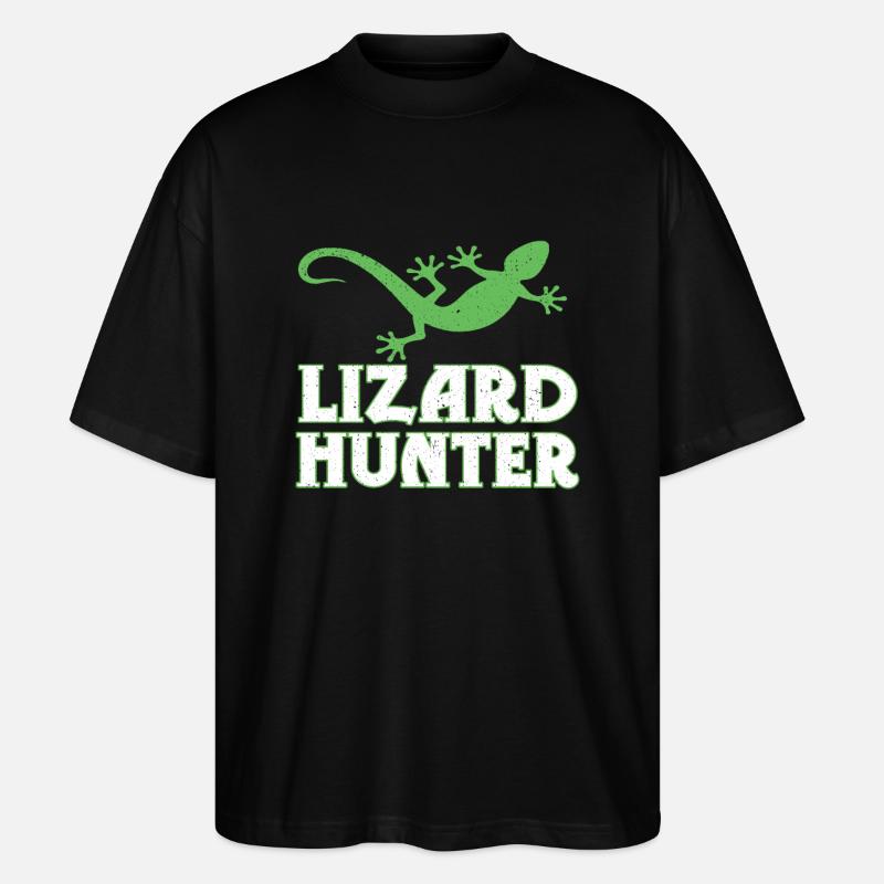 Eidechse - Stanley/Stella Oversized Unisex Bio T-Shirt Blaster 2.0 - Schwarz