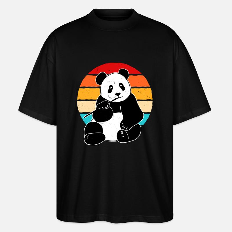 Panda - Stanley/Stella Oversized Unisex Bio T-Shirt Blaster 2.0 - Schwarz