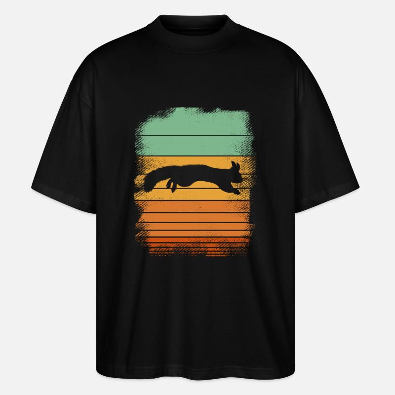 Eichhörnchen - Stanley/Stella Oversized Unisex Bio T-Shirt Blaster 2.0 - Schwarz